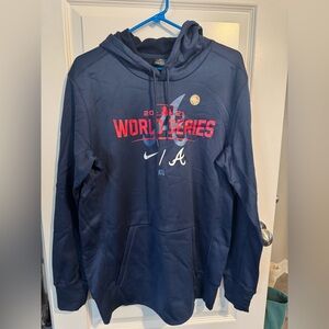 Atlanta Braves 2021 World Series nike medium new dri fit hoodie